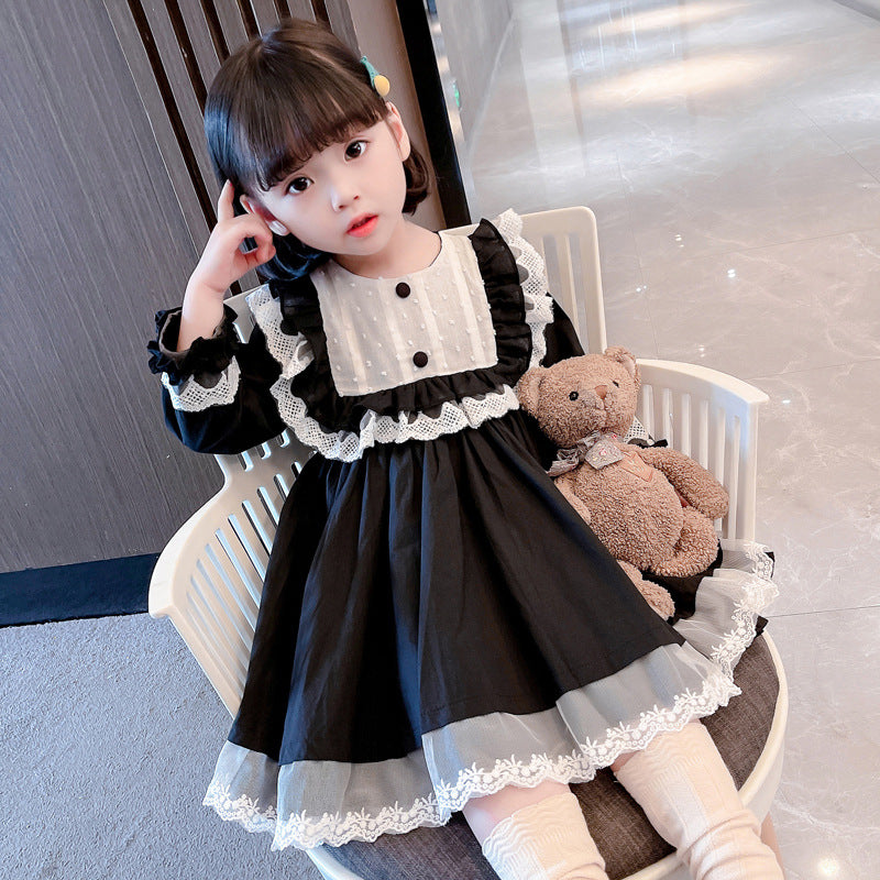 Girls Lace Princess Dress Korean Style Autumn Fashion – Spring Autumn Kids Fashion Nepal | Tudoholic