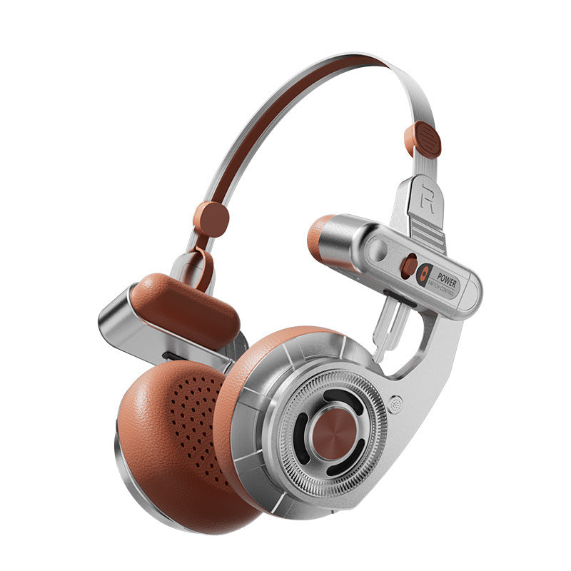 STOCK-Retro Maillard Binaural Metal Bluetooth Headset