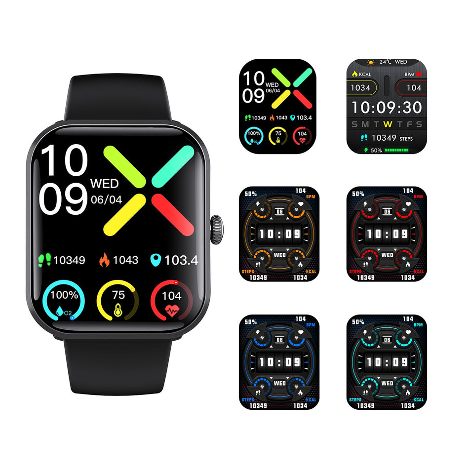 F96T Smartwatch with SOS & Temperature Alarm