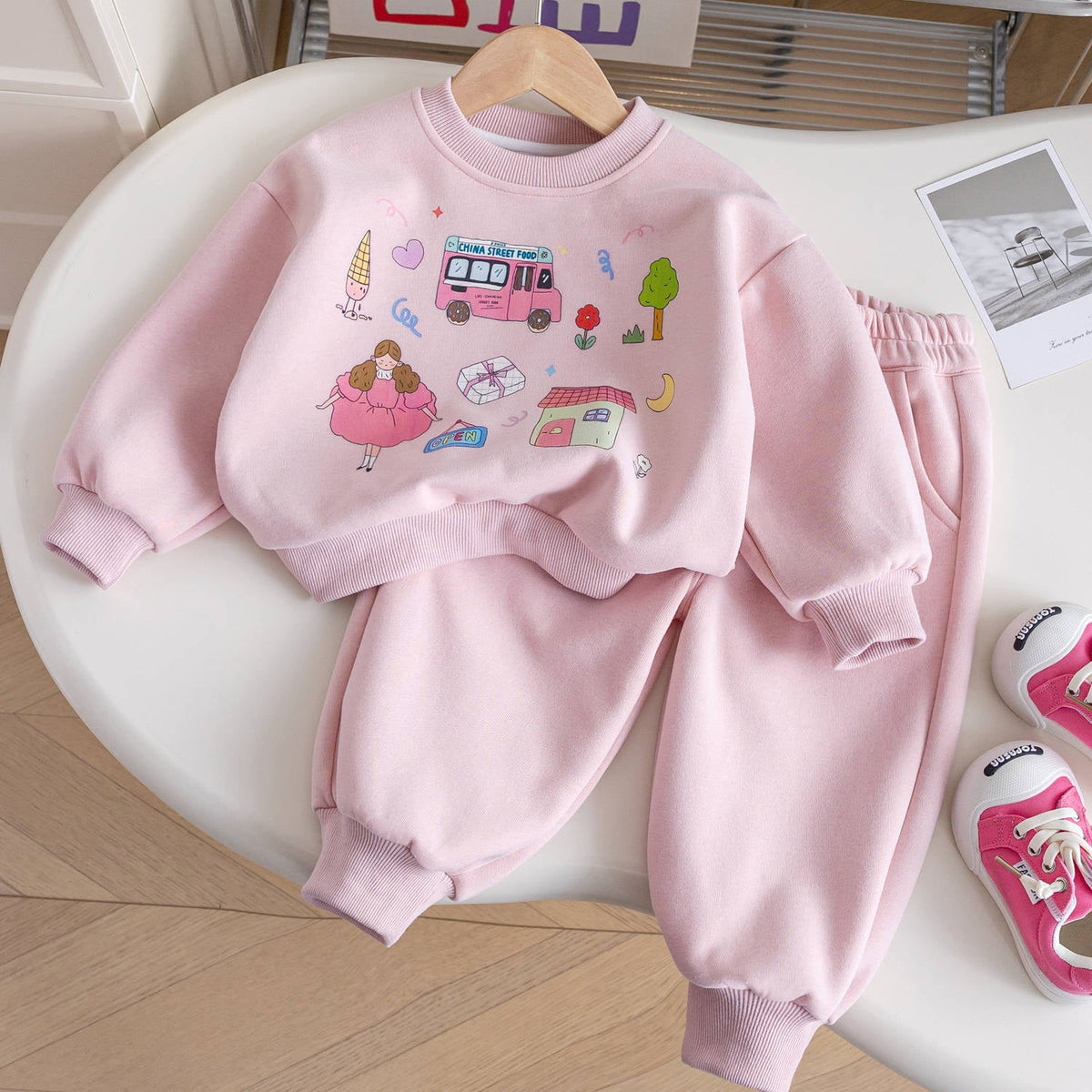 Baby Girls Cartoon Sweatshirt Set Spring Autumn 2025 – Baby & Children's Outfits – Image 6