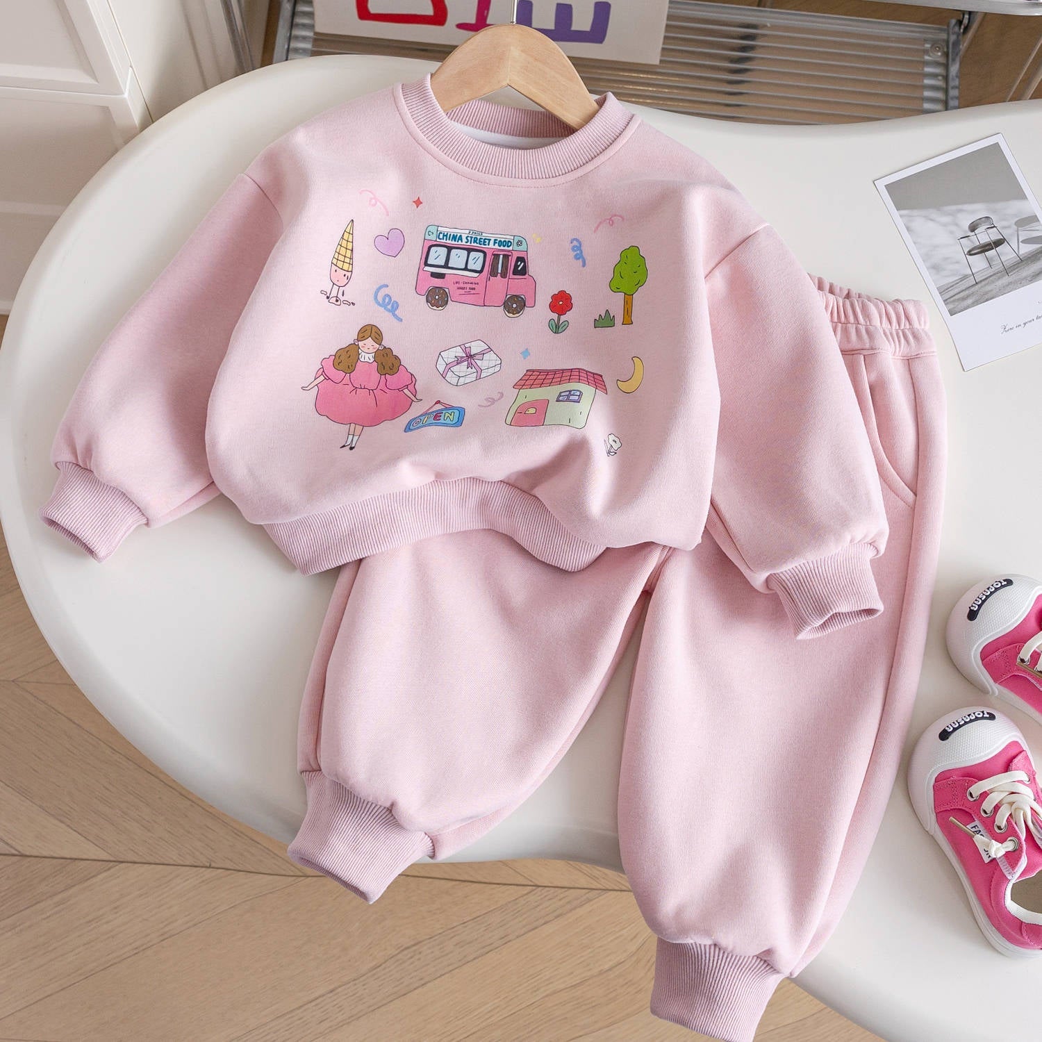 Baby Girls Cartoon Sweatshirt Set Spring Autumn 2025 – Baby & Children's Outfits – Image 6
