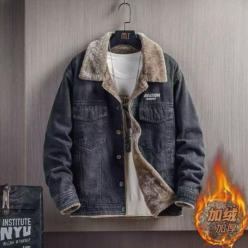 Men’s Fleece-Lined Denim Jacket – Warm Winter Coat
