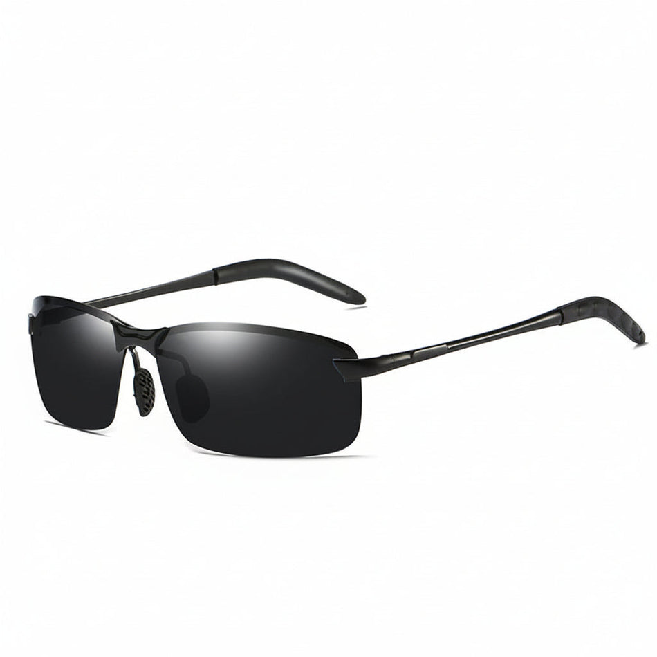 Men's Sports Cycling Sunglasses Frameless Photochromic Metal