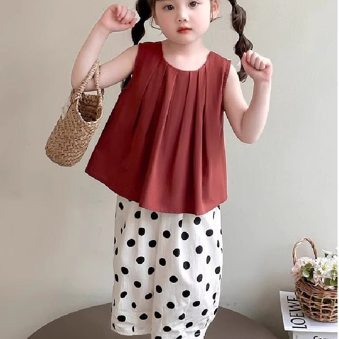 Girls Bow Top Polka Dot Pants Summer Set – Baby & Children's Outfits – Image 6