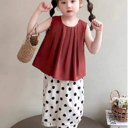 Girls Bow Top Polka Dot Pants Summer Set – Baby & Children's Outfits – Image 6