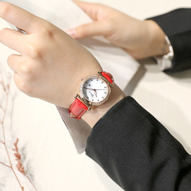 Luxury Diamond Women's Watch – Luminous & Waterproof
