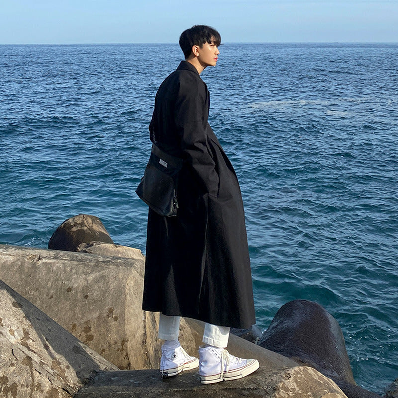 STOCK-Clearance Korean Overcoat – Men’s Mid-Length Casual