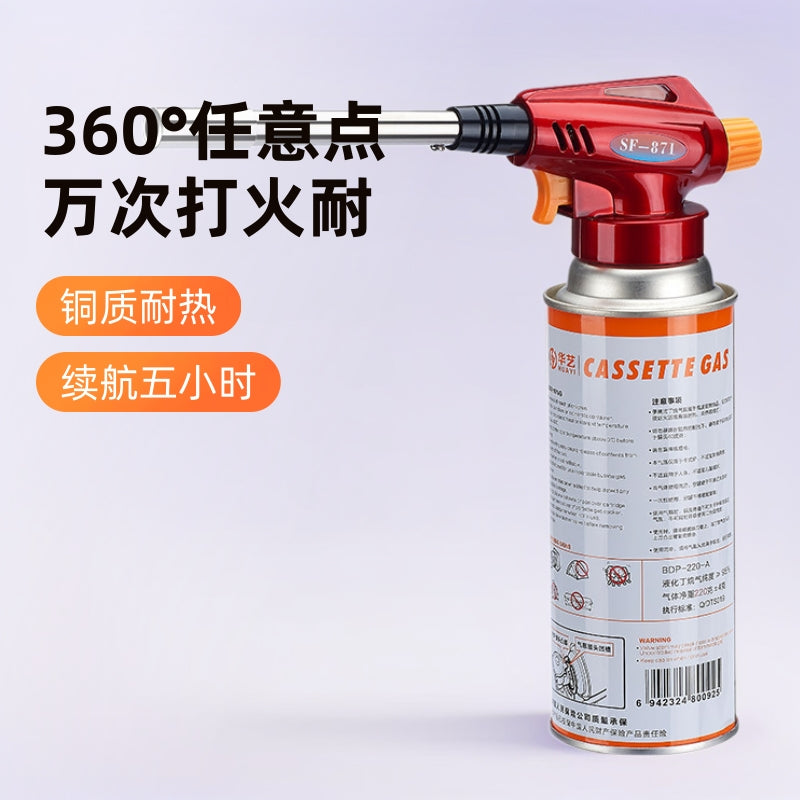 New Cassette Flame Gun High Temperature Kitchen Blowtorch Lighter