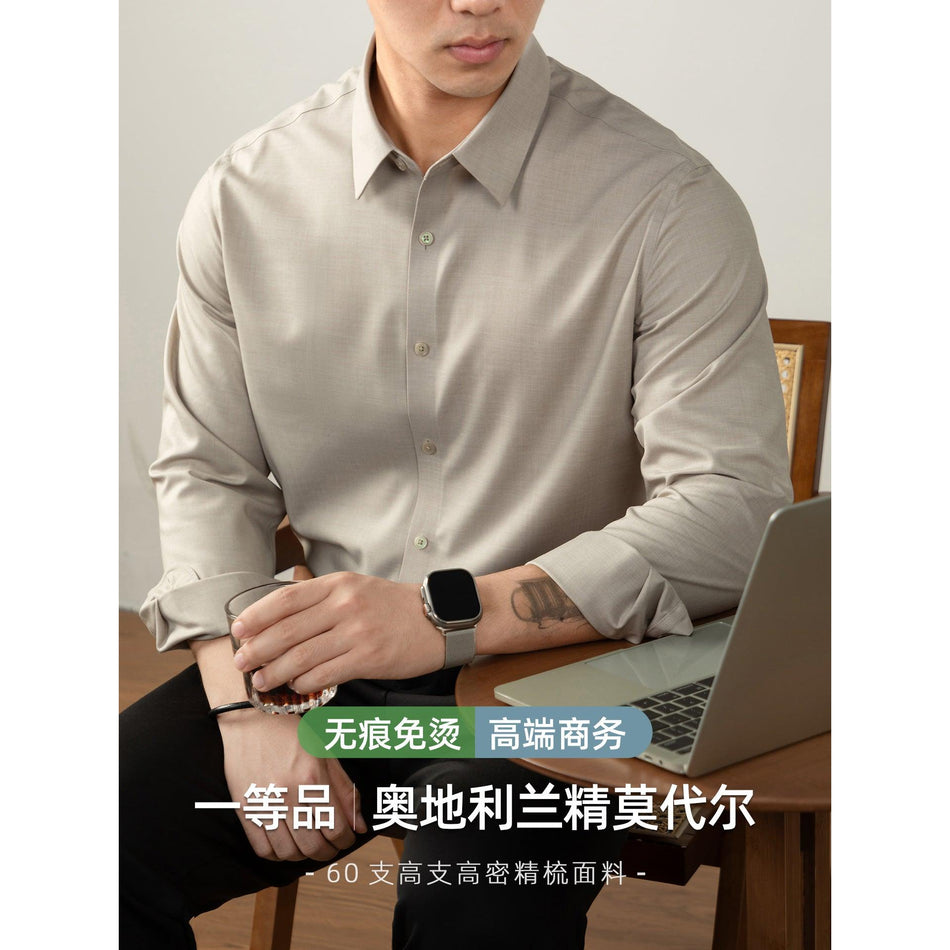 Men's Lanxess Modal No-Iron Long-Sleeve Business Shirt