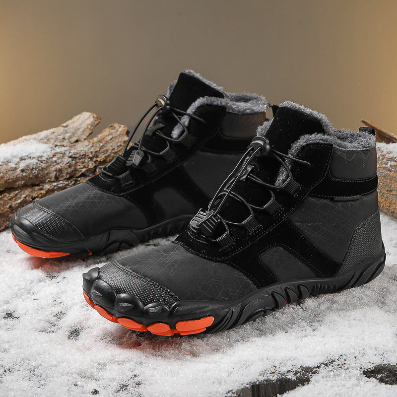 STOCK-New Five-Finger Cotton Snow Boots Men & Women Waterproof