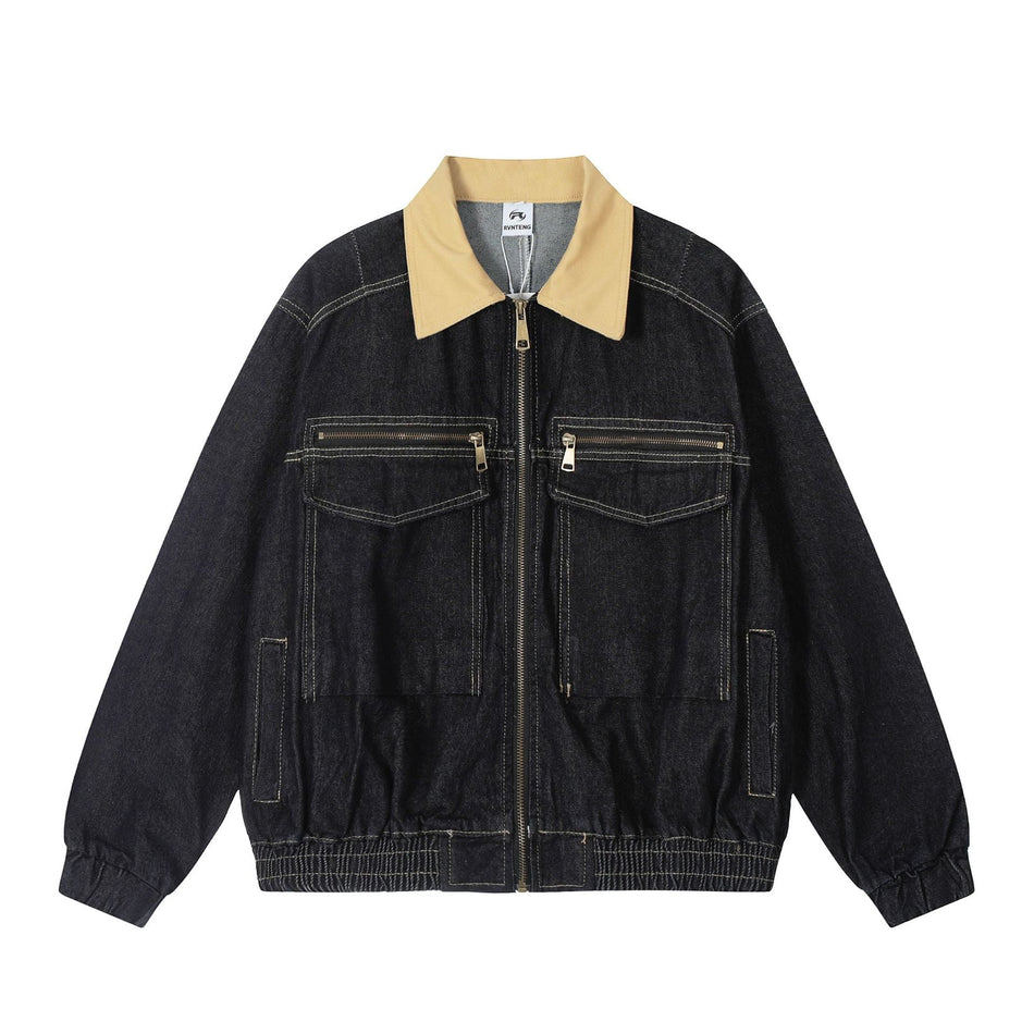 British Style Men’s Casual Denim Jacket – Spring 2025