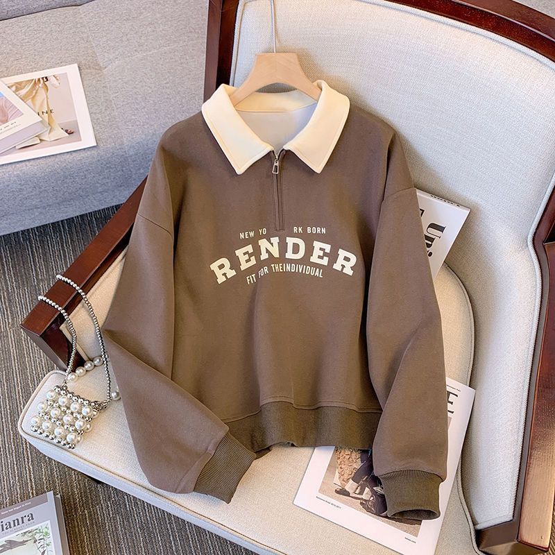 Women’s Polo Collar Sweatshirt