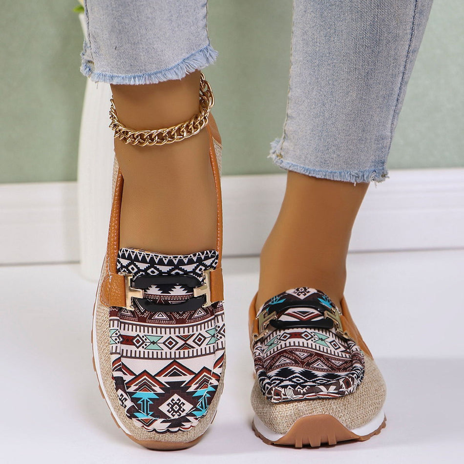 Women's Autumn Thick Bottom Shoes with Metal Buckle