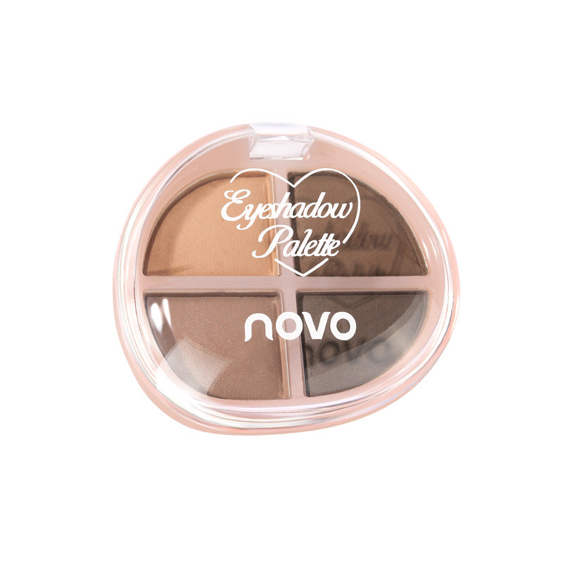 NOVO Heart Four-Color Eyeshadow Palette – Soft Earth Tones