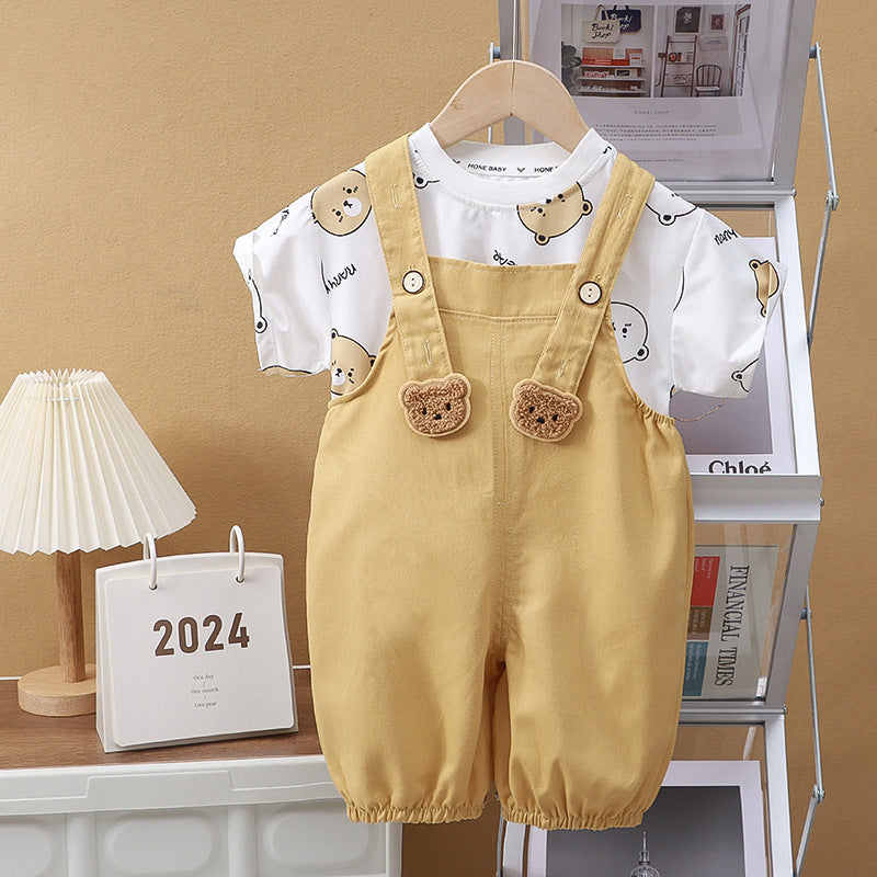 Kids Summer Short Sleeve Overalls Set 2025 – Summer Kids Fashion Nepal | Tudoholic