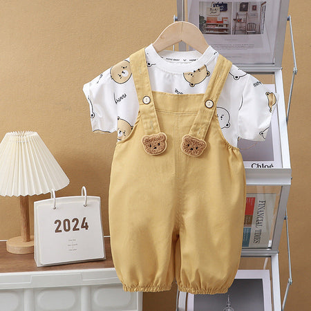Kids Summer Short Sleeve Overalls Set 2025 – Summer Kids Fashion Nepal | Tudoholic