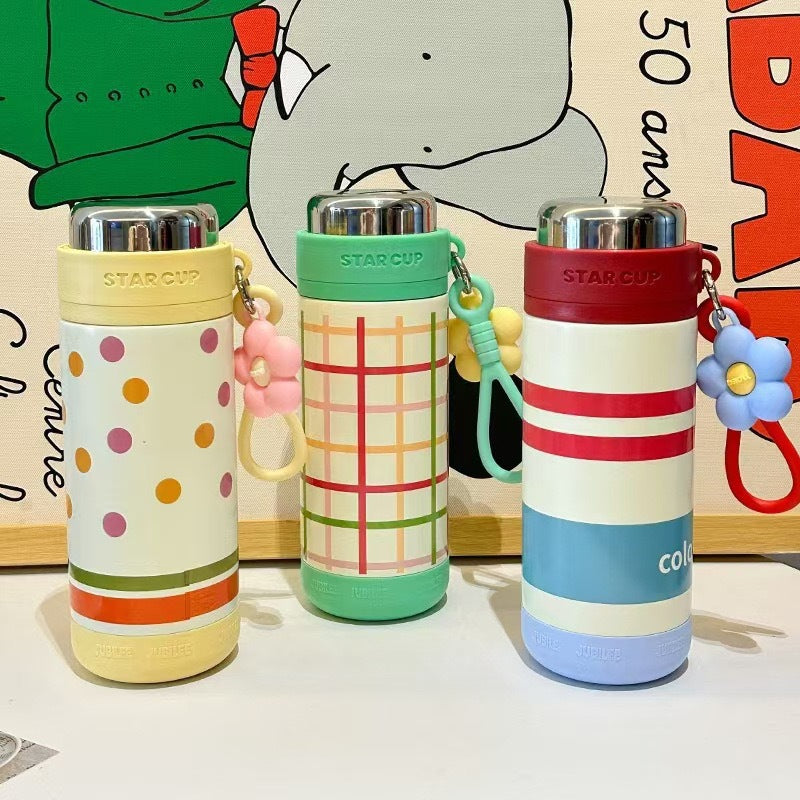 STOCK-Stylish 316 Steel Thermos Cup – Elegant Floral Design