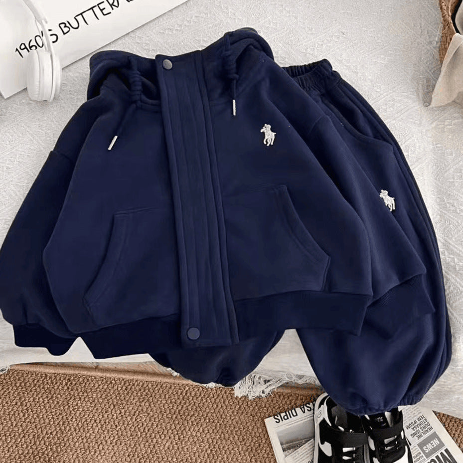 Korean Hoodie Ankle Pants Set Spring Autumn 2026 – Spring Autumn Kids Fashion Nepal | Tudoholic