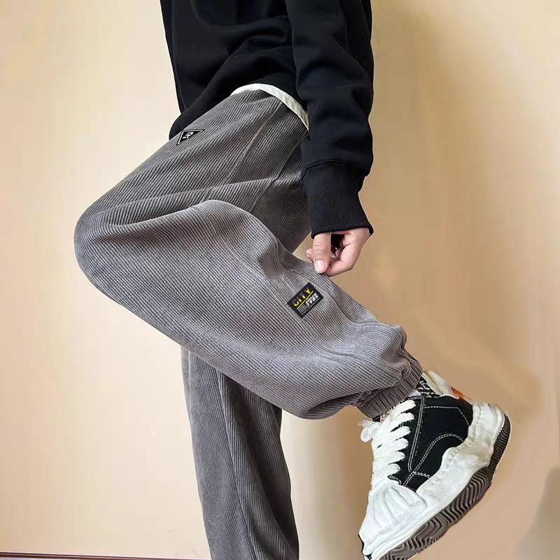 Men’s Spring/Autumn Corduroy Loose Sports Pants