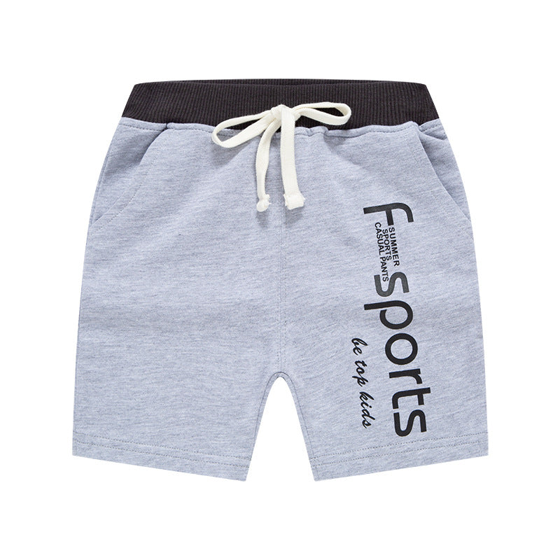 STOCK-2025 Boys' Letter Print Sports Shorts – Summer Casual Wear