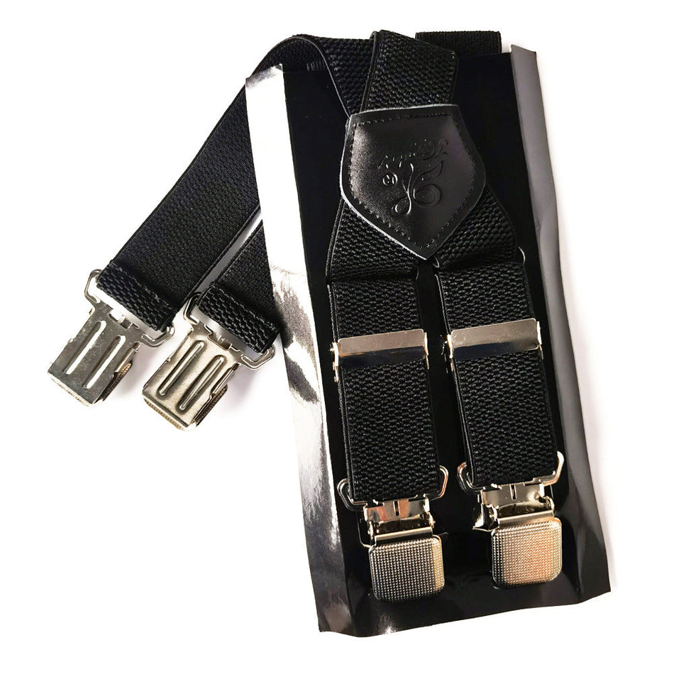 Corn Pattern Leather Strap – 4-Clip X-Type Men’s Strap