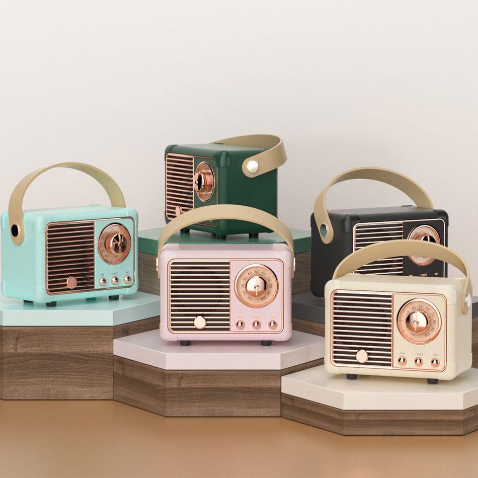 STOCK-Retro H1 Mini Bluetooth Speaker with Bass & Portable Design