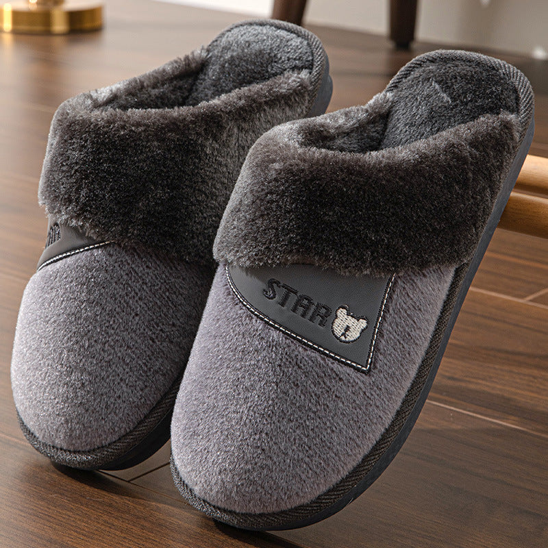 Men’s Cotton Slippers – Thick Sole Warm Indoor & Outdoor