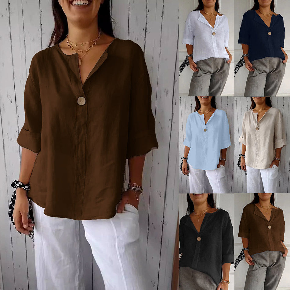 Women’s Casual Solid Color Shirt