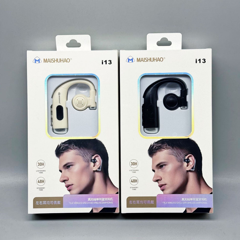 Single Ear Bluetooth Headset with Digital Display & 180° Rotate