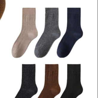 Merino Wool Mens Mid-Calf Socks – (6 Pack Warm Comfort)