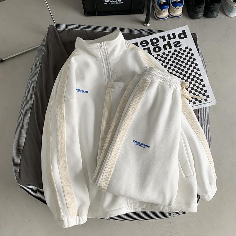 Men's Autumn Korean Casual Cardigan Sports Two-Piece Set
