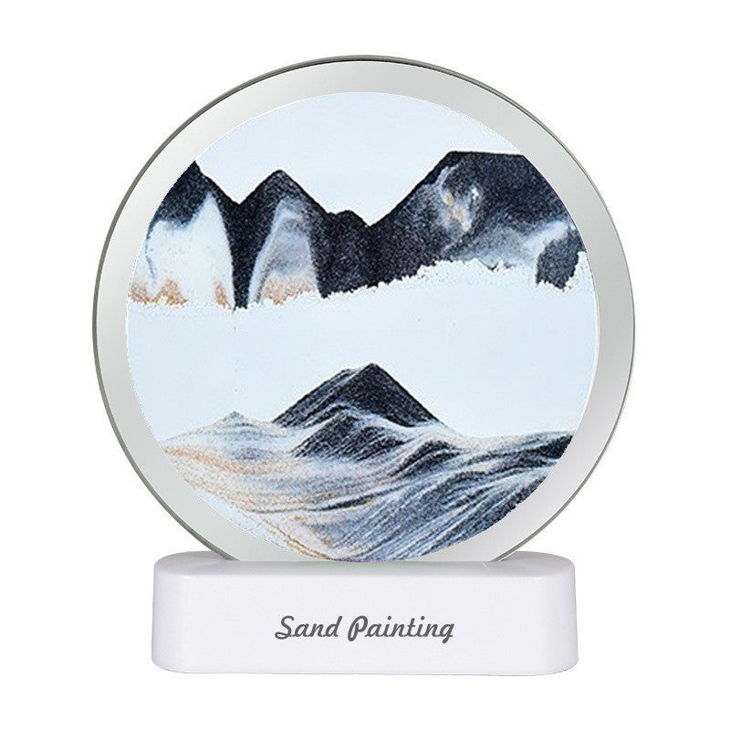 3D Quicksand Hourglass Colorful Night Light Lamp