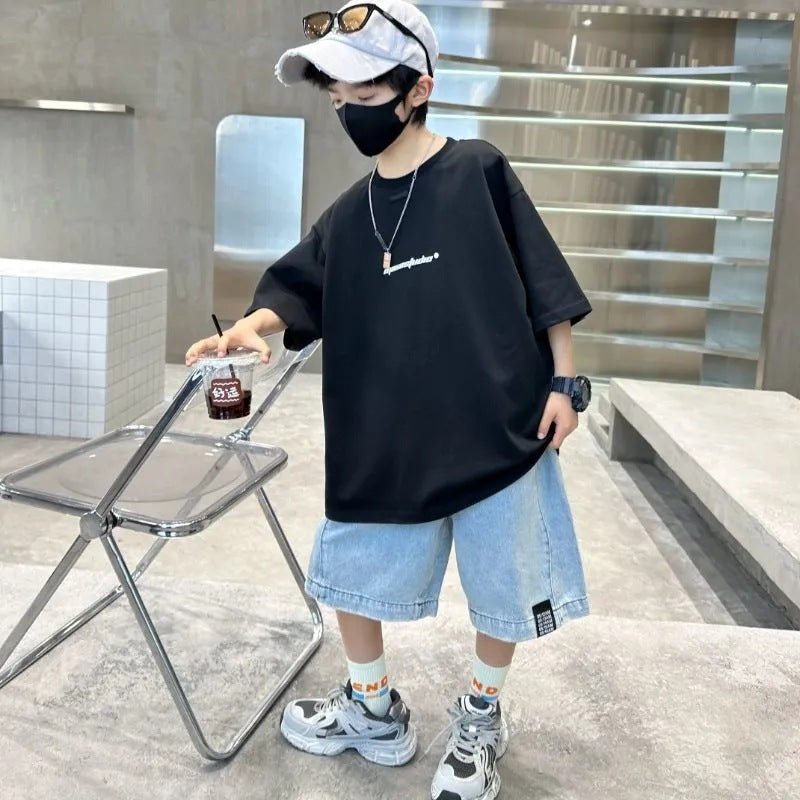 Boys’ Summer Cotton T-Shirt 2025 – Cool & Stylish Top – Summer Kids Fashion Nepal | Tudoholic