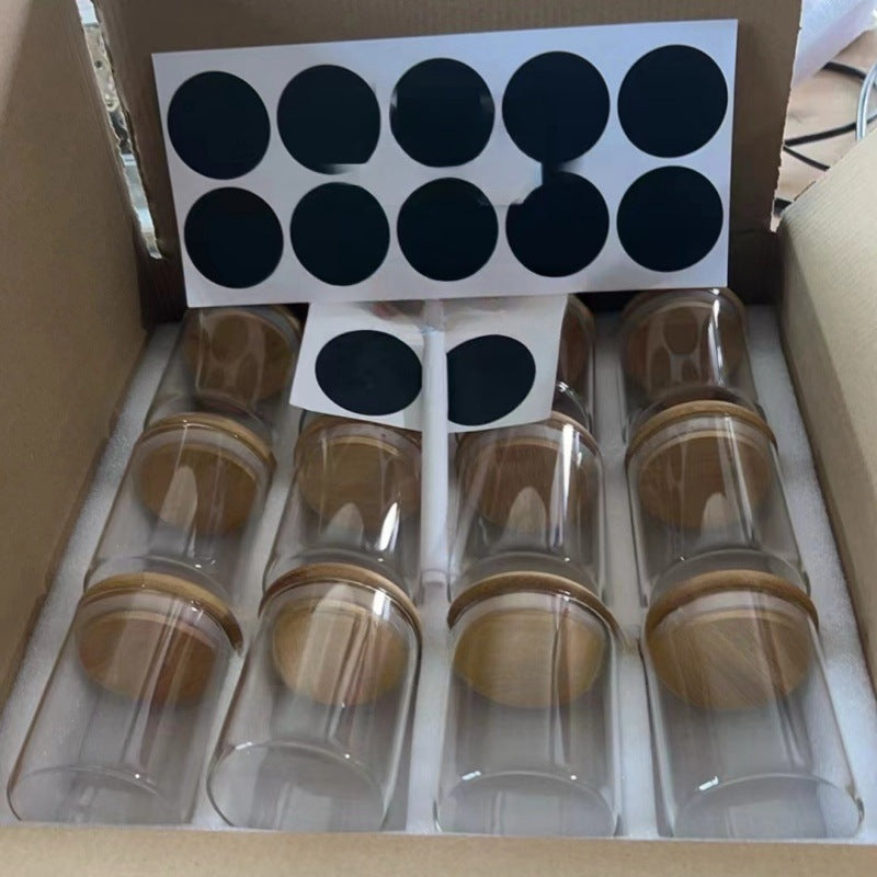 12-Piece Glass Jar Set with Bamboo Lids