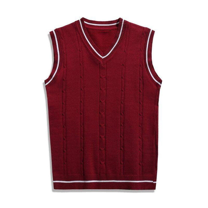 Men’s V-Neck Wool Knit Vest Autumn-Winter
