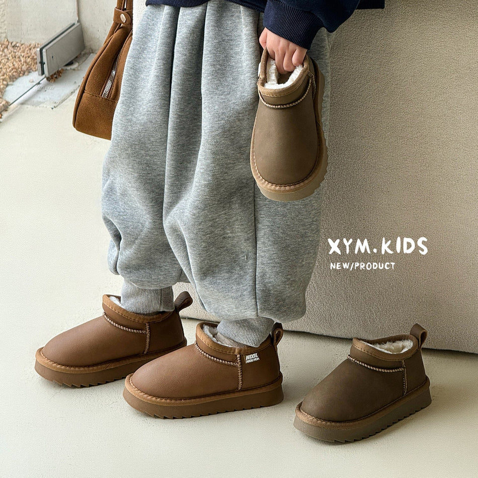 Children Cotton Snow Boots Fleece Lined Warm Low Cut Kids XL