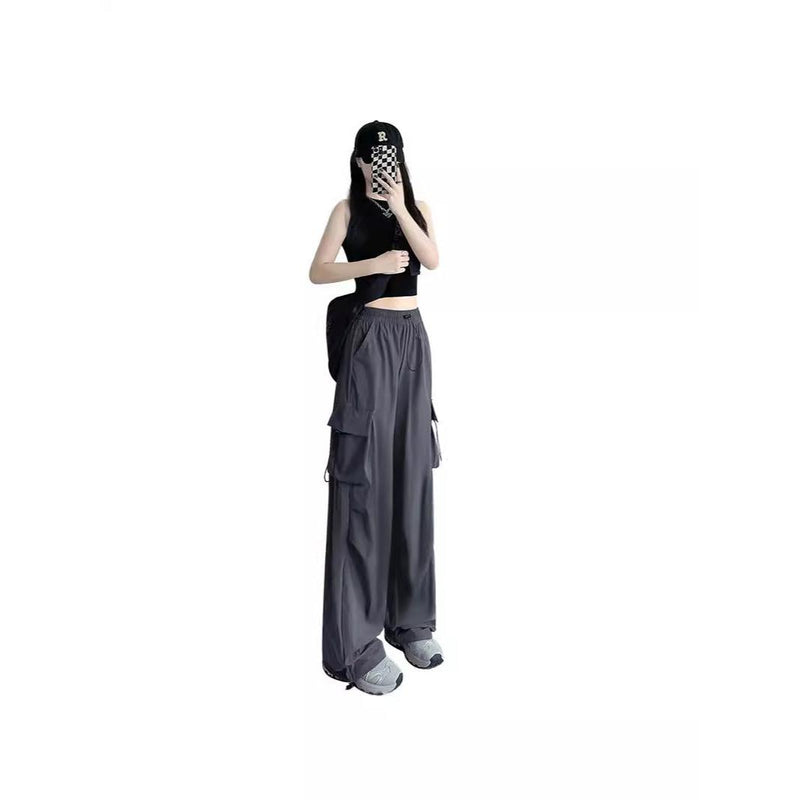 STOCK-Women’s Quick-Dry High-Waist Ice Silk Pants