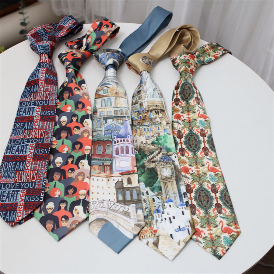 Men's 8cm Formal Business Tie | Printed Professional Style