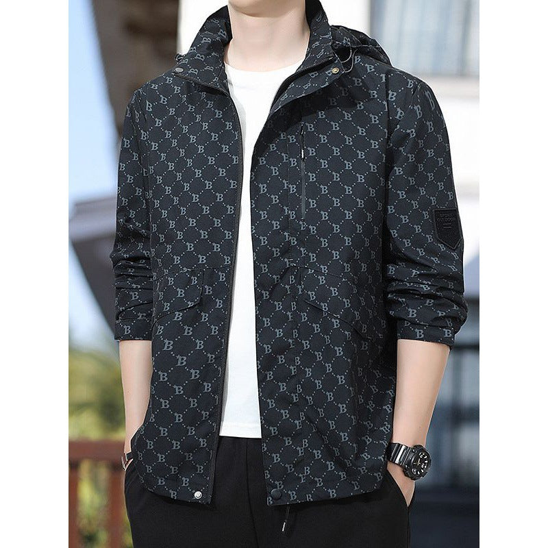 Men’s Casual Hooded Windbreaker – Autumn Spring Fashion
