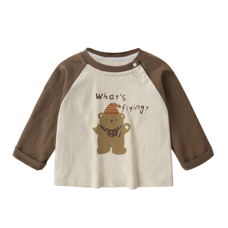 Kaka Panda Boys & Girls Cotton Long-Sleeve T-Shirt