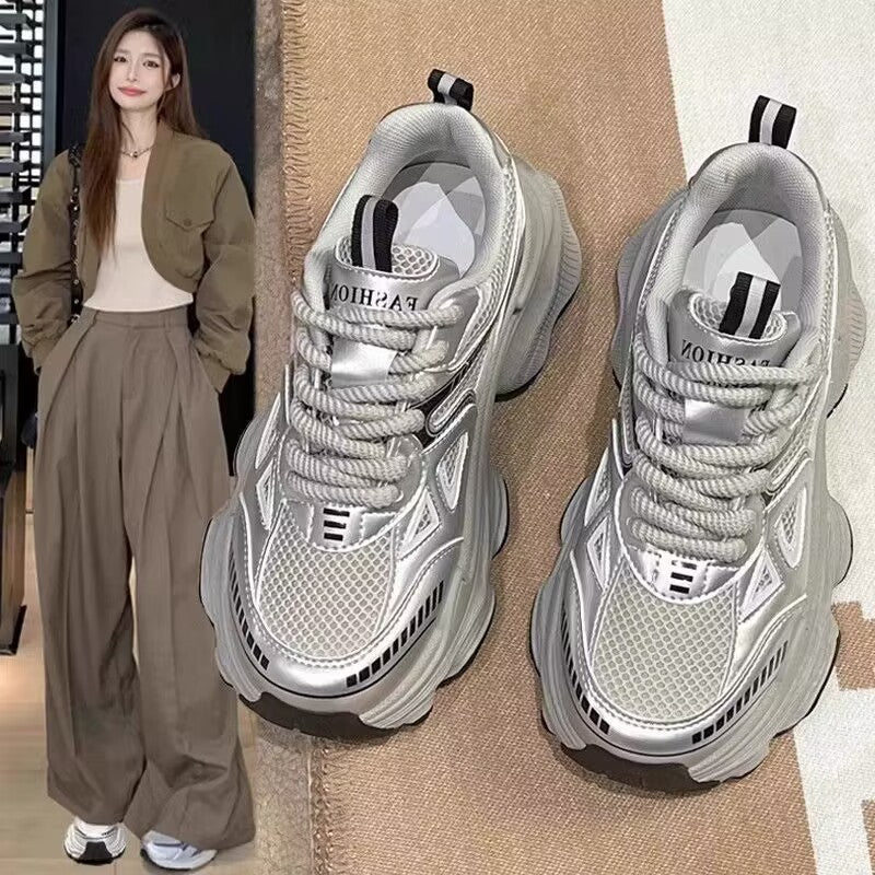 STOCK-Thick-Soled Dad Sneakers for Women
