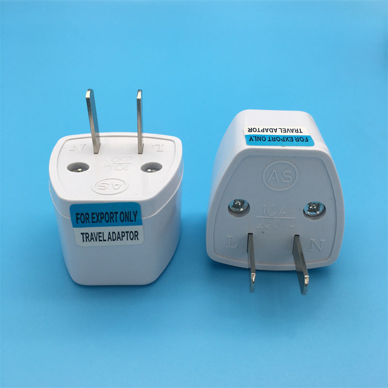 U.S. Travel Plug Adapter Two-Pin to Three-Hole Switch