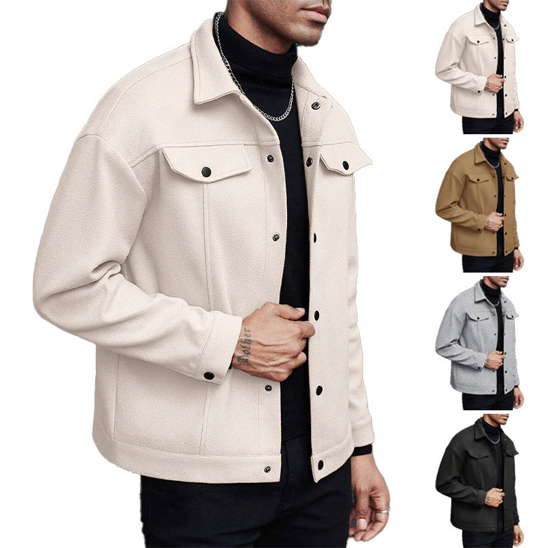 STOCK-European/American Wool Lapel Coat – Casual Sports Business