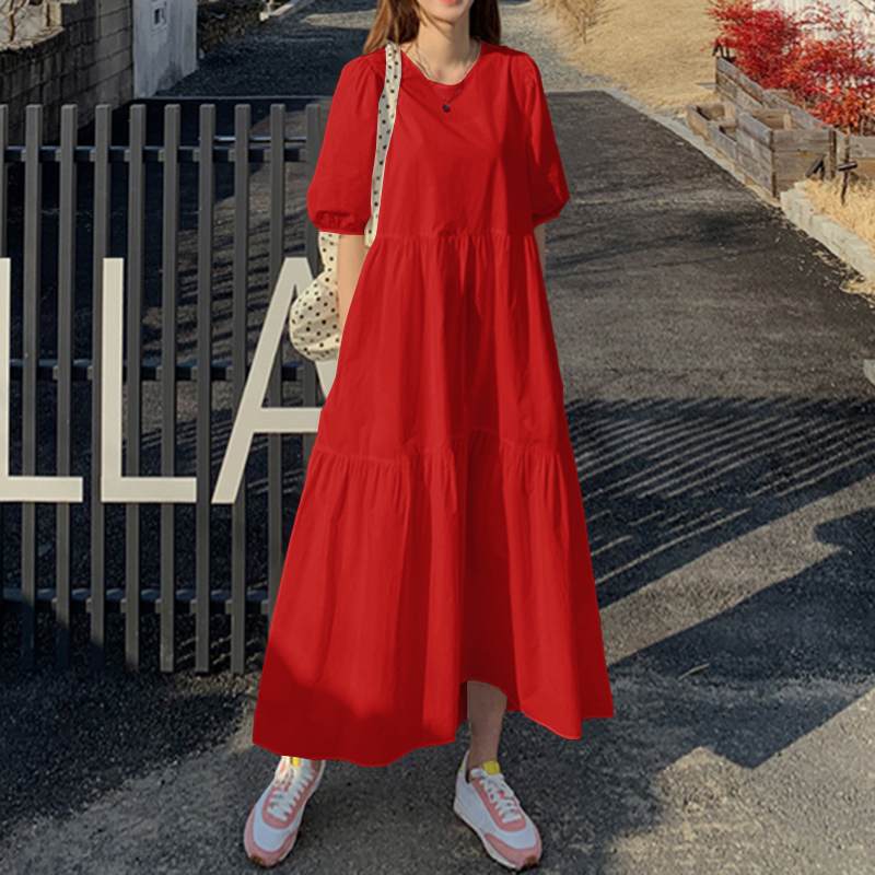 2026 Spring OL Cotton A-Line Dress for Women