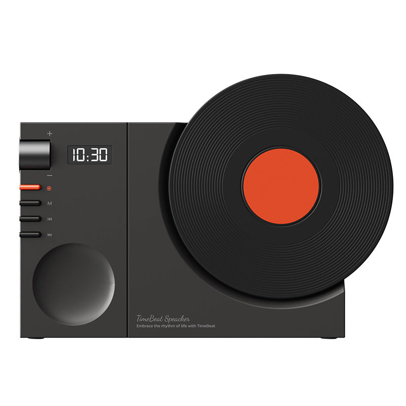 Retro Clock Bluetooth Speaker with Subwoofer & Display