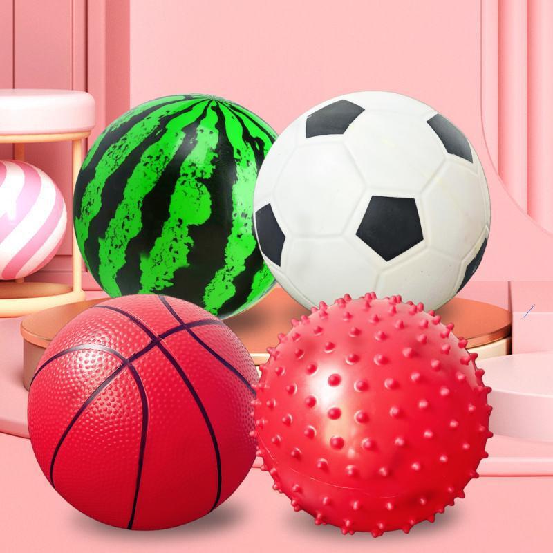Infant Sports Elastic Ball Toy – Football & Basketball