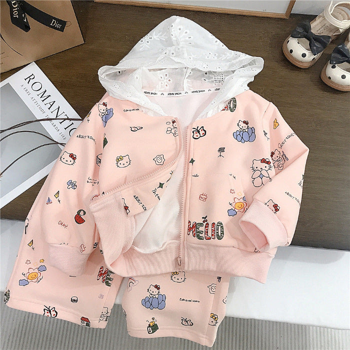 Baby Girl Hooded Set – Spring Autumn Outfit Suit – Outfit Sets – Image 7