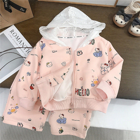 Baby Girl Hooded Set – Spring Autumn Outfit Suit – Outfit Sets – Image 7