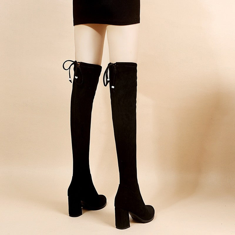 Plus Size Women’s Over-the-Knee Elastic Boots