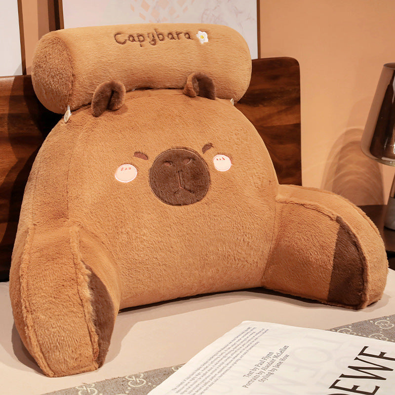 Capybara-Inspired Bedside and Sofa Back Pillow